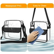 TSV Stadium Approved Clear Crossbody Bag, Waterproof Shoulder Bag with Adjustable Strap for Concerts