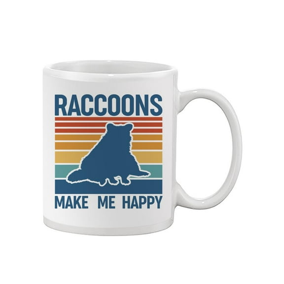Racoons Make Me Happy Mug - Smartprints Designs,