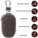 thumbnail image 4 of Estuche para llaves de coche, bolso de cuero para llavero de coche, mando a distancia para llavero de coche, bolsa con cremallera, 4 of 8
