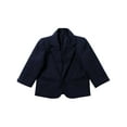 thumbnail image 4 of iiniim 5Pcs Toddler Baby Boys Birthday Party Outfit Set Tuxedo Blazer Jacket with Shirt Bow Pants Vest Suit Size 9M-14 Navy Blue 3, 4 of 7
