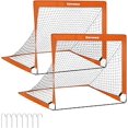 thumbnail image 1 of SONGMICS Porterías de fútbol plegables 2 piezas rápido montaje tamaño 120x80x60cm, 1 of 5