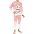 thumbnail image 2 of DISNIMO Cat Flower Pajama Set Girls 3-4 Long Sleeve Pajamas Girls 2 Piece Pj Set for Girls Fall Pjs Kids Girls Pajamas Set for Kids Sleep Wear Girls Night Wear Kids Lounge Sets Girls Soft Pjs, 2 of 7