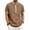 Brown A, variant on Men Ribbed Short Sleeve Henley Shirt Partial Button Placket Slim Fit Casual Wear for Street Daily Activities