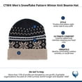 thumbnail image 4 of CTM  Snowflake Pattern Winter Knit Beanie Hat (Men), 4 of 4