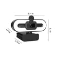 thumbnail image 3 of Teissuly 1080P Webcam with Microphone 3-Level Brightness Adjust-able Fast AutoFocus USB Plug and Play for Live Streaming| Recording| Gaming Teissuly WER202310061573, 3 of 8