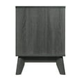 thumbnail image 6 of Emma + Oliver Mid-Century Modern 70" Wooden TV Stand with Two Soft Close Doors, Shelf, Cord Management Hole and Tapered Legs in Black Wash, 6 of 10