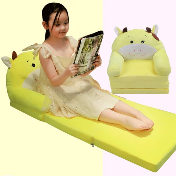 Cartoon Foldable Kids Sofa Baby Girl Folding Lazy Toddler Bed Couch Armchair Sofa Bed Cow Cute Princess Sofas Walmart