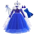thumbnail image 1 of Vestido de princesa Elsa de Frozen para niñas, ropa de Cosplay de Helloween, disfraz de cumpleaños con estampado de reina de la nieve, 2023 Fivean unisex, 1 of 2