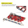 thumbnail image 3 of PCI-E to 5-Port USB 3.0 and 2-Port USB 3.0 RJ45 1Gbps Integrated Expansion Card Adapter VIA, 3 of 4