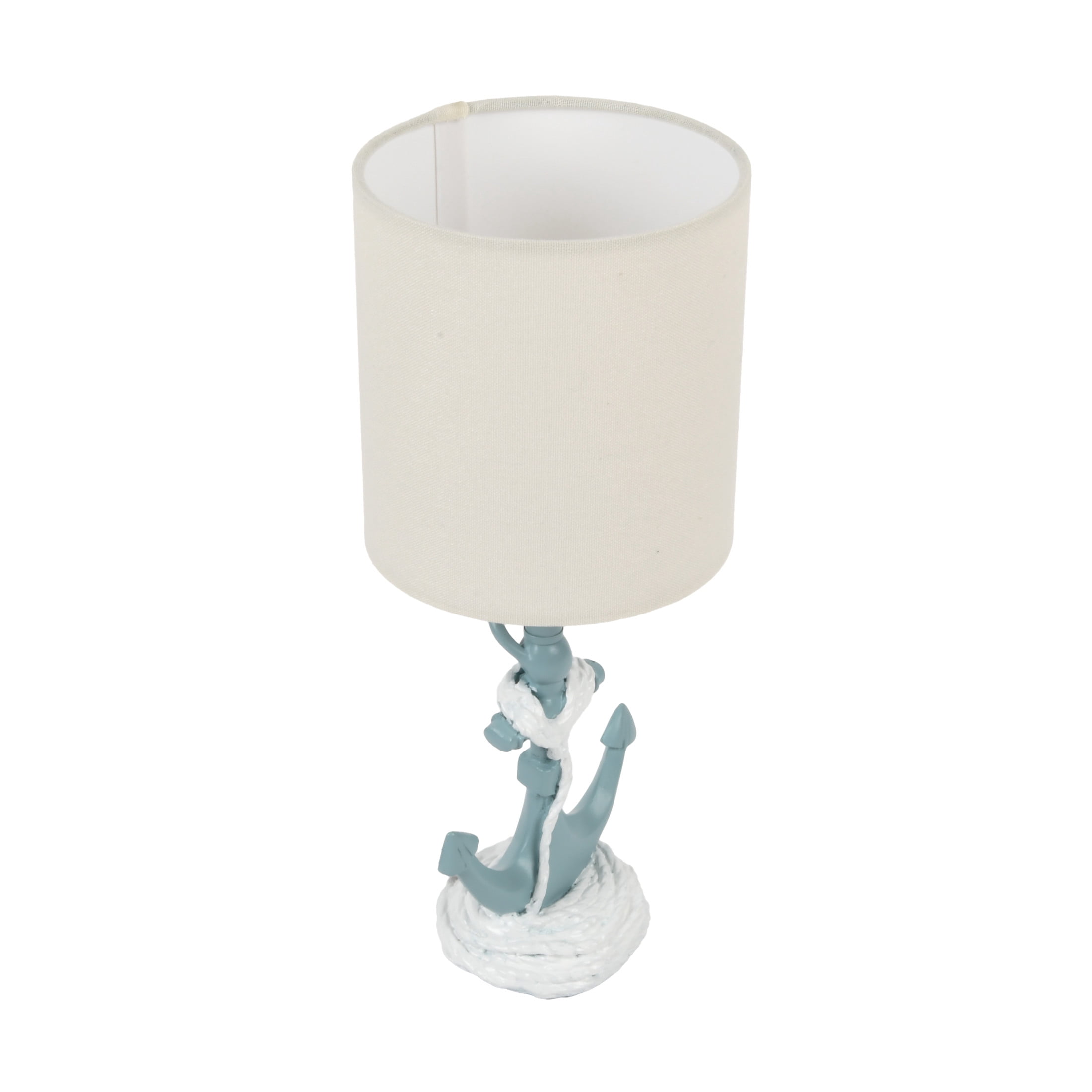 Decor Therapy Anchor Resin Accent Lamp, 40W, 8x8x16 inches, Sky Blue