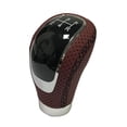 thumbnail image 2 of DYNWAVECA Universal ​​Leather Manual Car GearShift Knob ShifterLever Handle Stick, 2 of 8