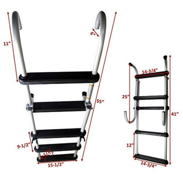 Garelick Eez-In 3-19683 Telescoping Transom Ladder, 4-Step - Walmart.com