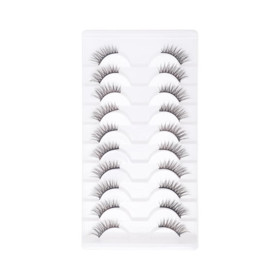 Unique Bargains 10 Pair Dense False Eyelashes for Makeup Black J09