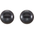thumbnail image 2 of 14k Yellow Gold Cultured Black Freshwater Pearl 5.0-6mm Polished Freshwater Cultured Pearl Earrings Stud Earring for Wom, 2 of 2
