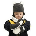 thumbnail image 6 of ZRBYWB Kids Winter Hat Children Boys Girls Hat Scarf Gloves Set Bear Flannel Warm Toddler Ear Hat Outdoor Warm Fashionable Caps, 6 of 6