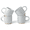 Light Gray, variant on Famiware 14oz Stoneware Coffee Mug, Service for 4, White