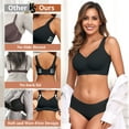thumbnail image 6 of PoseFree Wireless Bras for Women Full Coverage Comfort Seamless No Underwire Bras Black 4XL, 6 of 8