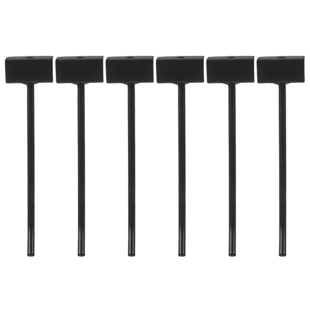 OULII 48Pcs Black Metal Slat Wall Hanging Hooks for Retail Display and Organizing Accessories