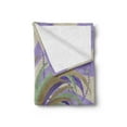 thumbnail image 2 of New Orleans Soft Flannel Fleece Throw Blanket, Classic Masquerade Mardi Gras Design on Swirled Bicolor Stripes Background, Cozy Plush for Indoor and Outdoor Use, 50" x 70", Multicolor, by Ambesonne, 2 of 5