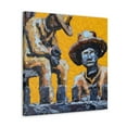 thumbnail image 2 of Cowboy at Sunset Fence - Canvas, 2 of 10