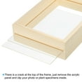 thumbnail image 4 of Unique Bargains 4x4 Wood Picture Frames, Double Sided Acrylic Plant Specimens Frame Natural Color, 4 of 5