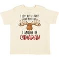thumbnail image 3 of Inktastic I Love Butter Tarts and Poutine I Moose Be Canadian Pun Boys or Girls Toddler T-Shirt, 3 of 5