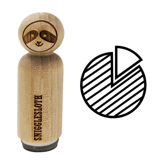 Pie Chart Business Office Icon Rubber Stamp for Scrapbooking Crafting Stamping - Medium 1 Inch