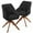 Black, variant on Magshion Upholstered Accent Chairs Set of 2, Modern Cotton-linen Single Sofa Armchair, for Living Room, Pink
