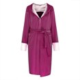 thumbnail image 2 of Htigea Hooded Bathrobe for Women Soft Terry Cloth Shower Wrap Robes Lightweight Nightgown Loungewear with Pocket Hot Pink,XXXXXL, 2 of 6