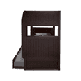 thumbnail image 2 of Camaflexi Twin over Twin Bunk Bed with Twin Trundle - Panel Headboard-Finish:Cappuccino, 2 of 4