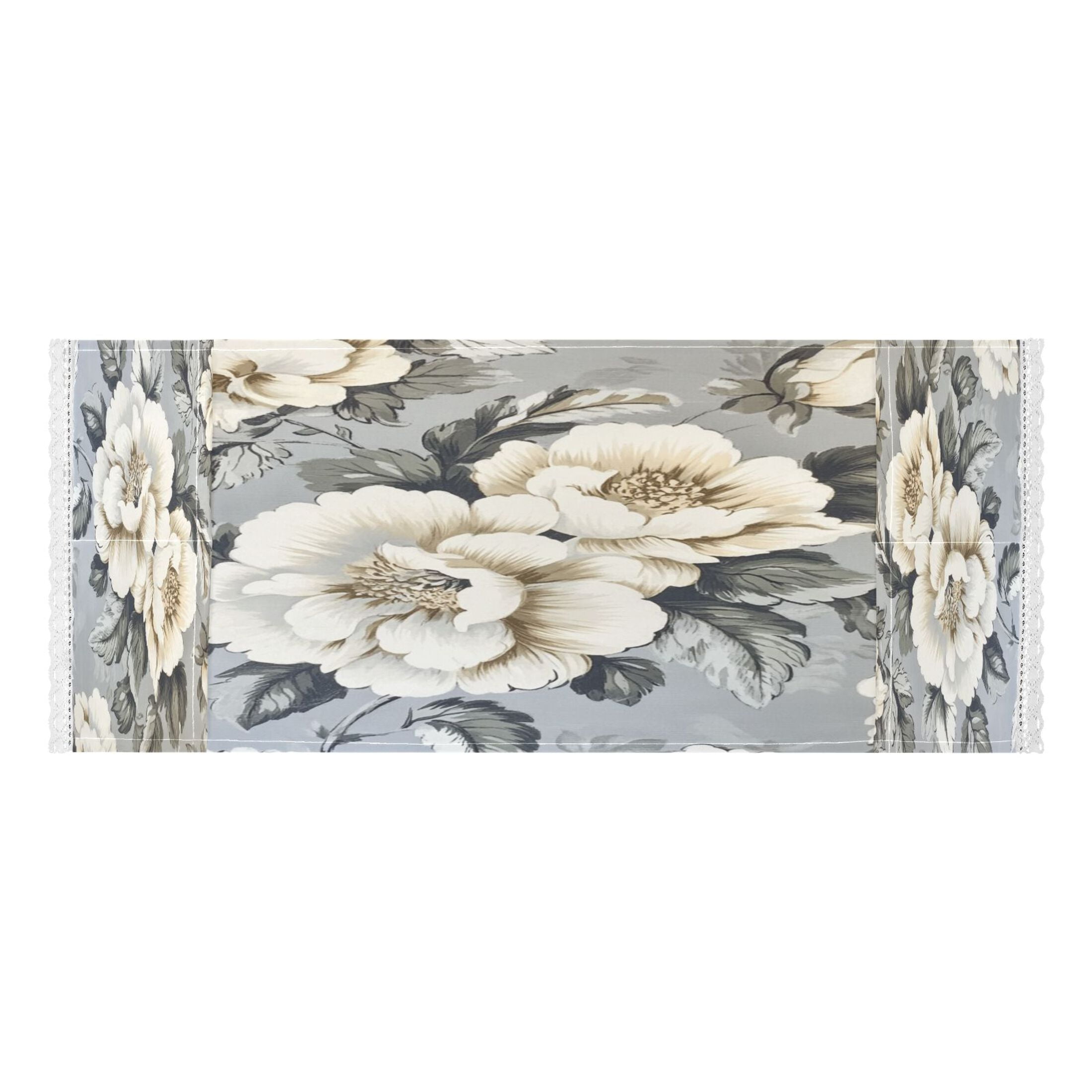White Peony PatternWasher and Dryer Covers Dust-Proof and Oil Resistant Fridge Cover with 4 Storage Pockets Washing Machine Top Cover for Laundry Kitchen Home 51.2 x 22 In