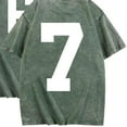 thumbnail image 5 of Tops para hombre, blusas y camisas de cuello redondo y manga corta para hombre, camisetas deportivas informales de color liso con cuello redondo y efecto desgastado, blusas de licra para hombre., 5 of 5