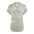 thumbnail image 6 of JTZGDY Linen Shirts for Women Cute Summer Short Sleeve Half Button V Neck Graphic T-Shirts Trendy Oversized Casual Tie Dye/Floral Printed Beach Vacation Tunic Tees Blouse B-Khaki XXXL, 6 of 7
