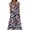 Navy, variant on Summer Womens Plus Size Dress Sleeveless Floral Print V-Neck Pockets Casual Long Dress