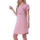 thumbnail image 4 of INSPIRAR CHIC Camisones de Mujer Camisetas de Noche con Impresión de Gatos Vestido de Sueño de Manga Corta L Rosa, 4 of 6
