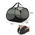 thumbnail image 5 of Buenod Mesh Laundry Hamper Collapsible Clothes Basket, Pop Up Laundry Basket with Handles for Home, Dorm, 90L, Black, 5 of 6