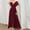 Wine, variant on Lolmot Cocktail Dress for Women Lace V Neck Flutter Sleeves Bridesmaid Dresses Irregular Hem Pleats Formal Evening Gowns Casual Elegant Flowy Prom Dresses