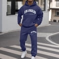 thumbnail image 2 of Fabrcox M-5XL 2 Piece Mens Sweatsuit Fleece Sweatpants and Hoodie Set for Men Causal Athletic Workout Sweatshirt Joggers Track Suit Mens XXXL, 2 of 7