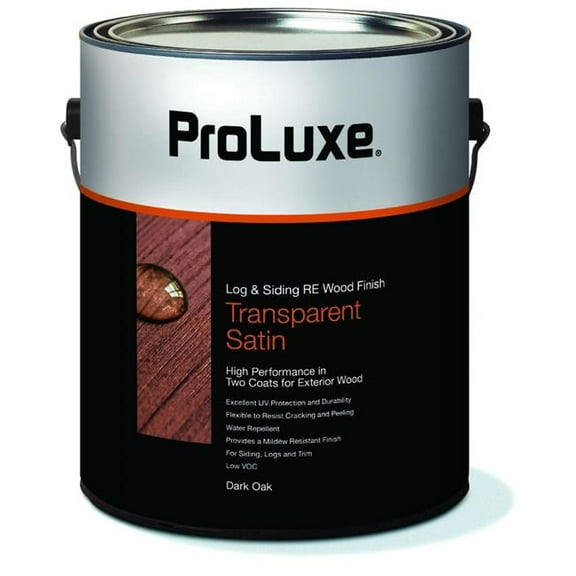 PPG Proluxe 150972 Log & Siding Satin Wood Finish, Dark Oak - 1 gal