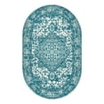 thumbnail image 2 of Unique Loom Richmond Collection Area Rug - Medallion (5' 3" x 8' Oval Turquoise/Ivory), 2 of 6