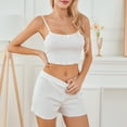 thumbnail image 5 of Douhoow Women Summer Loungewear 2 Piece Lace Patchwork Ribbed Camisole Shorts, 5 of 8