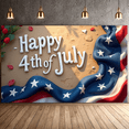 thumbnail image 7 of American Flag Theme Independence Day Celebration Banner Patriotic Design Happy 4th of July Decoration for National Holidays Outdoor Events Party Background, 7 of 7