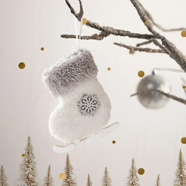 Pendientes de Navidad, Acentos de Árbol Navideño, Adornos para Escenas Festivas, Pequeños Pendientes de Cristal, para Estanterías, con Luces LED Integradas, para Decoración de Interiores, en
