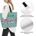 thumbnail image 4 of Bingfone Canvas Tote Bag for Women with Inner Pocket Aesthetic Cute Shopping Tote Bags Reusable Grocery Bags-Happy Independence Day Gnome, 4 of 9