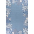 thumbnail image 1 of HomeRoots 353393 27 x 45 in. Polyester Sea Blue Area Rug, 1 of 2