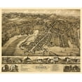 thumbnail image 2 of Bailey 14x12 Black Ornate Wood Framed with Double Matting Museum Art Print Titled - Essex Connecticut - Bailey 1881, 2 of 4