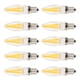 thumbnail image 3 of 10 bombillas de filamento largo E12 de 3 W, CA 110 V, para lámpara de techo, color blanco cálido, 3 of 10