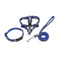 thumbnail image 1 of yingyy Dog Leash Harness Adjustable Leash Collar for Set Denim Dog Leash Collar for Small Medium Large Dog Daily Training Walking Running Blue 3pcs XL, 1 of 4
