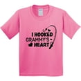 thumbnail image 3 of Inktastic I Hooked Grammy's Heart with Fishing Rod Youth T-Shirt, 3 of 5