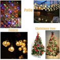 thumbnail image 2 of 50 lámparas solares esféricas de cristal Led de 31 pies para exteriores con 8 modos para exteriores, árbol de Navidad, jardín, terraza, fiesta, exterior, 11 Feliz Sencillez, 2 of 5